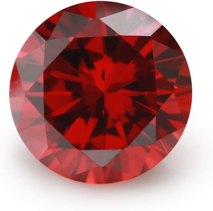 gepas WUZHOUGEMS 1-12mm AAAAA Round Garnet Color Cubic Zirconia Stone Loose CZ Stones For Jewelry Making - Image 1